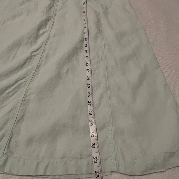 Talbot Maxi Skirt 100% Linen A-Line Sz 18 Seafoam Green Lagenlook Coastal Resort - Picture 7 of 10